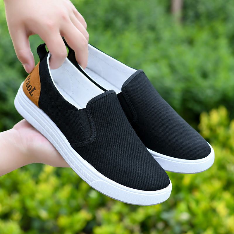 Hommes Papa Casual Toile Sneakers Confortable Slip-on Design