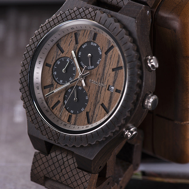 Montre en bois sport unisexe