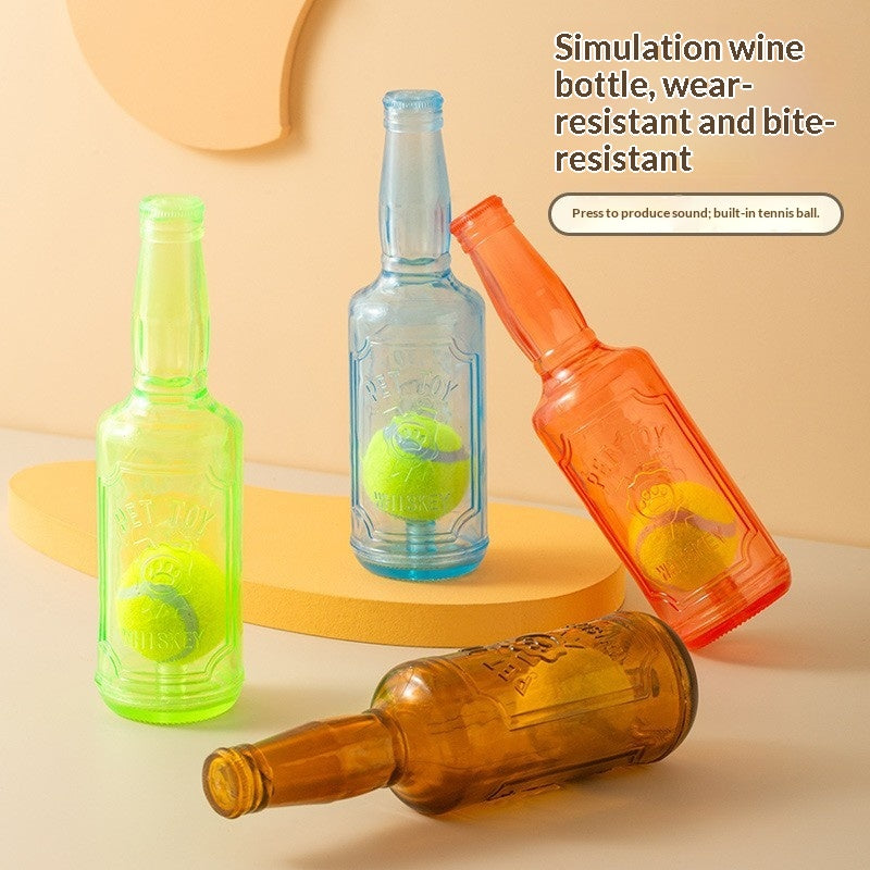 Bouteille de balle de tennis interactive pour animaux de compagnie