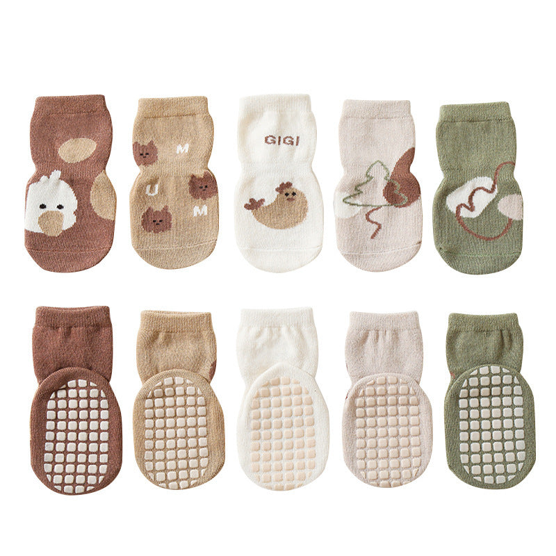 Bébé Automne et hiver Colle antidérapante Fond Chaussettes antidérapantes Tube Chaussettes