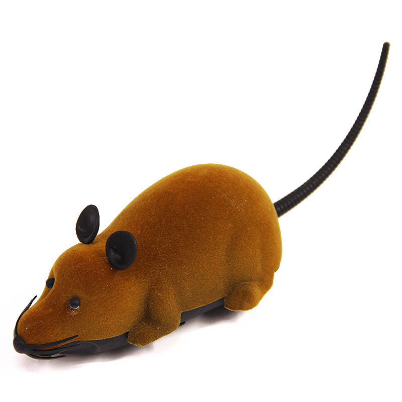 Floking électrique télécommande simulation drôle chat souris boîte de couleur emballage chat jouet pe