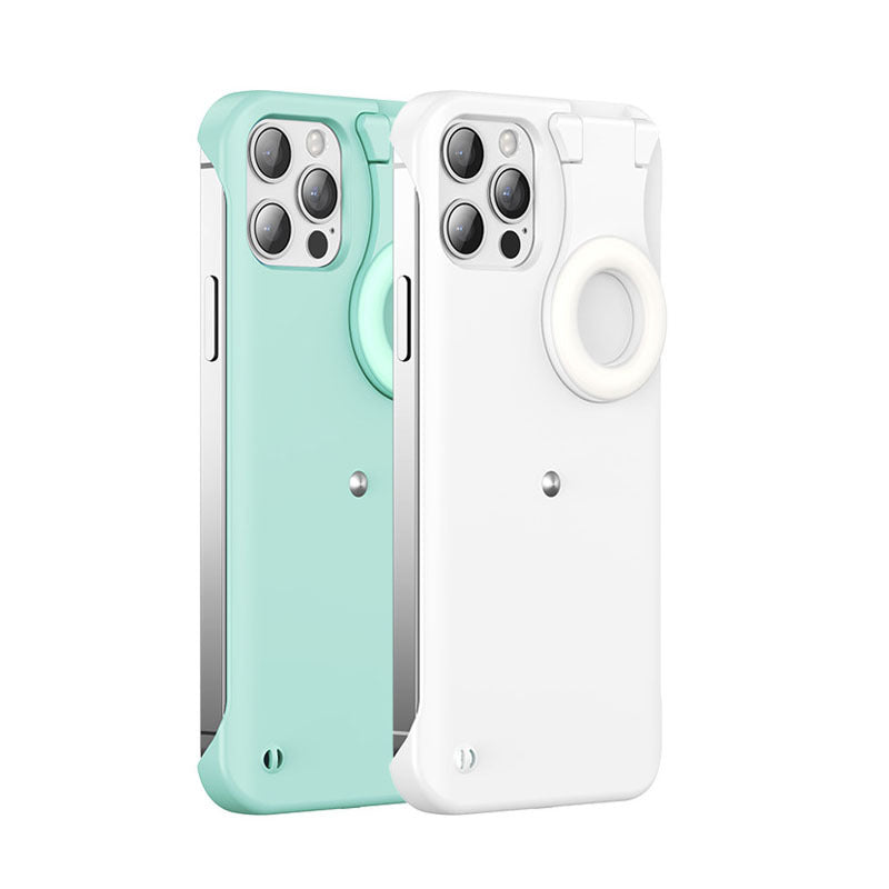 Mode Créativité Selfie Ring Flashing Light Mobile Phone Case