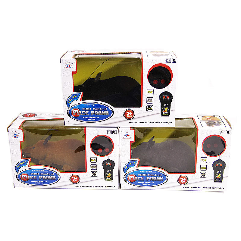 Floking électrique télécommande simulation drôle chat souris boîte de couleur emballage chat jouet pe