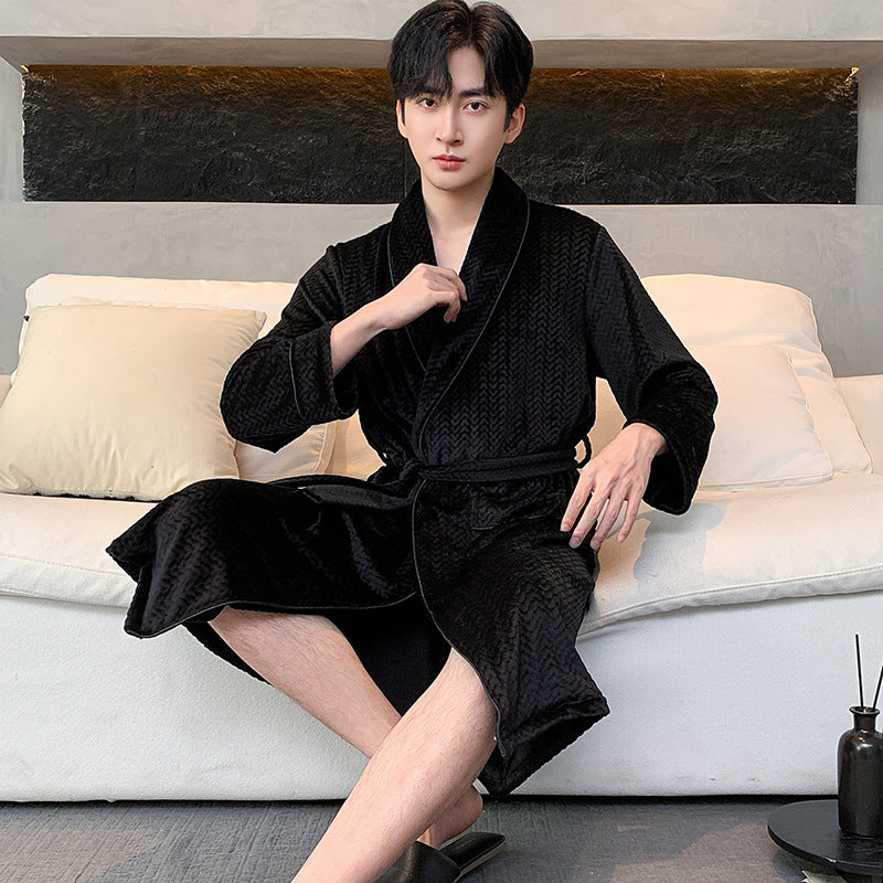 Velvet à double face Velvet de l'île extra-fine Velvet Bathrobe