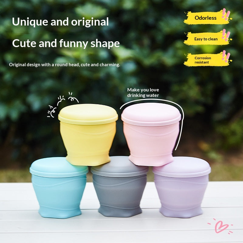 Coupe Macaron Mignon et amusant bouteille d'eau pliante