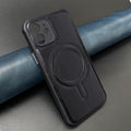 MagSafe Magnetic Crazy Horse Print Cuir Shockproof Cover