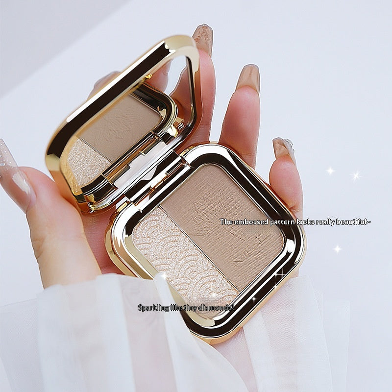 Palette contournante 3-en-1 maquillage visage pour l'ombrage et la mise en valeur du nez
