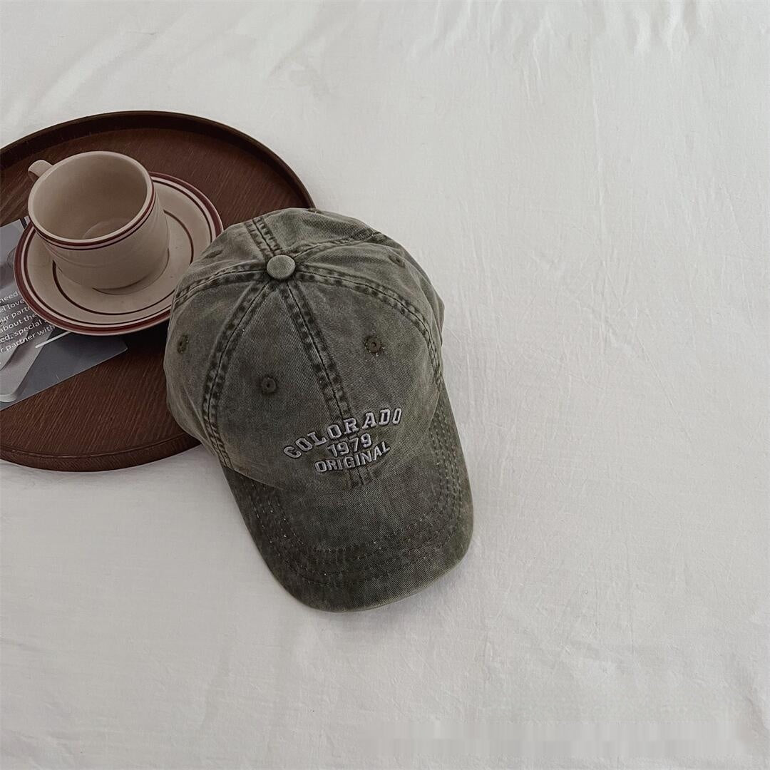 Casquette de baseball vintage avec lettres brodées pour les enfants
