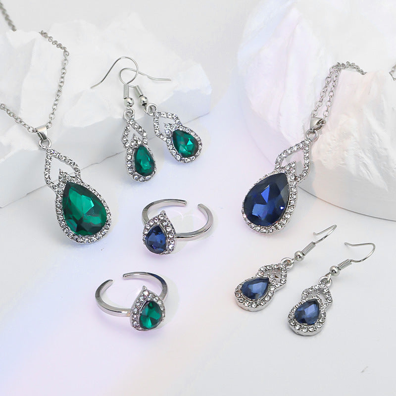 Boucles d'oreilles Zircon de luxe clair Boucles d'oreilles