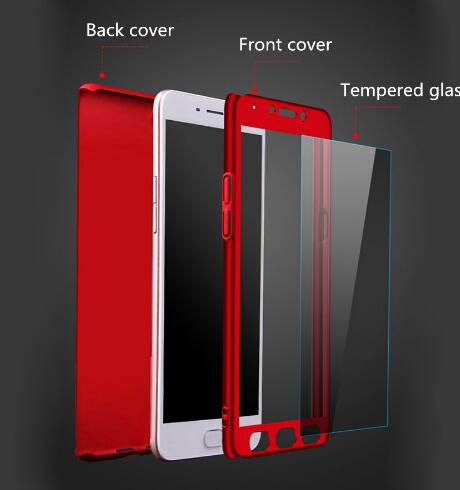 Pour Galaxy J5 Couverture de boîtier 360 J3 J5 J7 Pro J2 J5 J7 Prime Couverture de téléphone 360 PC avec Tem