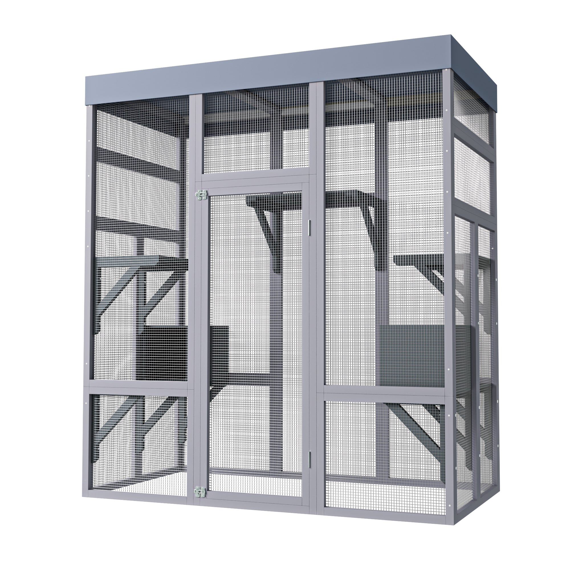 Catio extérieur en bois de 62.6" pour chats