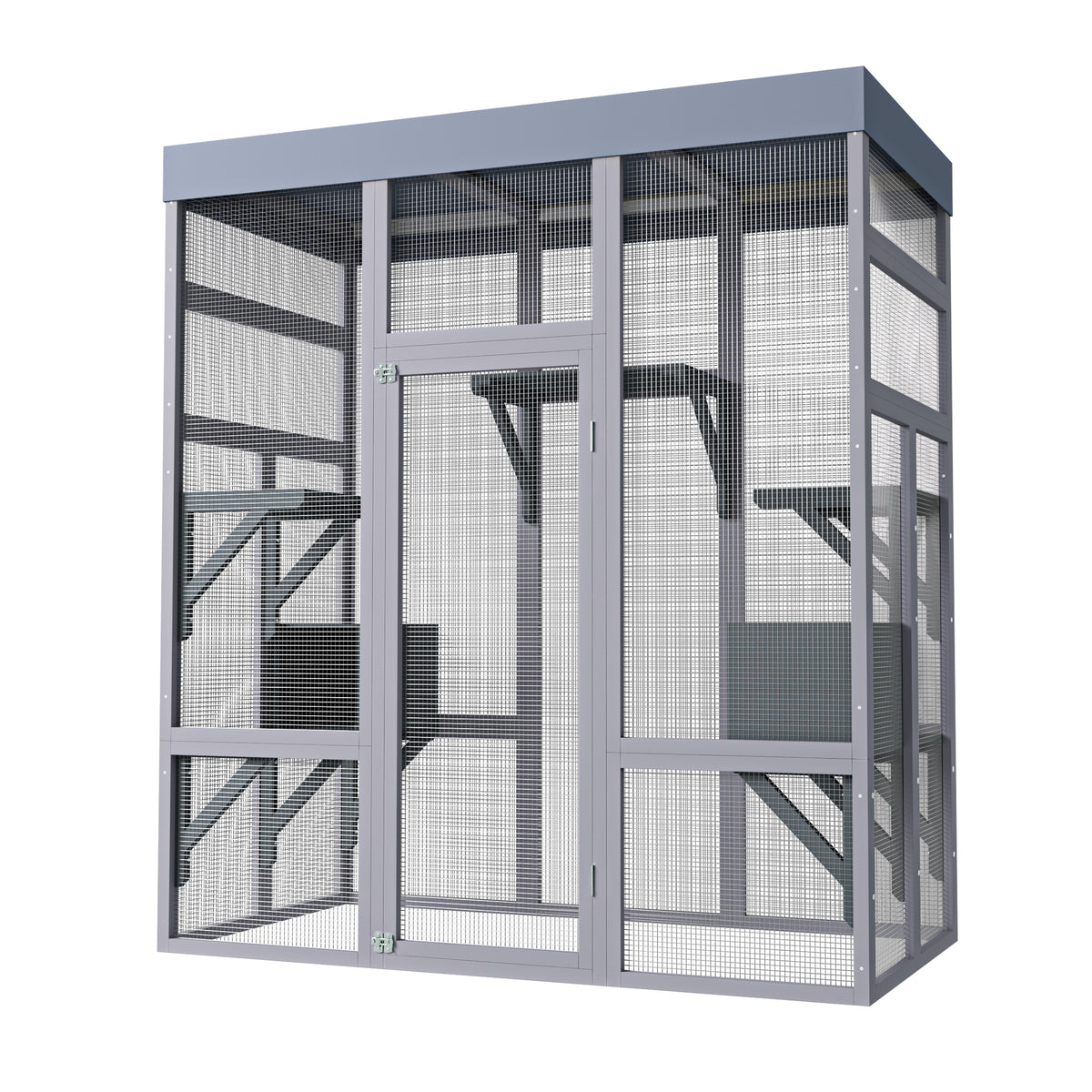 Catio extérieur en bois de 62.6" pour chats
