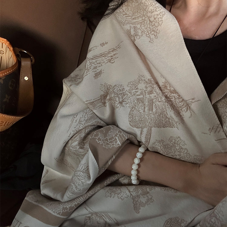 Femmes Vêtements de dessus Été Bureau chaud Niche Luxury léger petite couverture de laine Châle