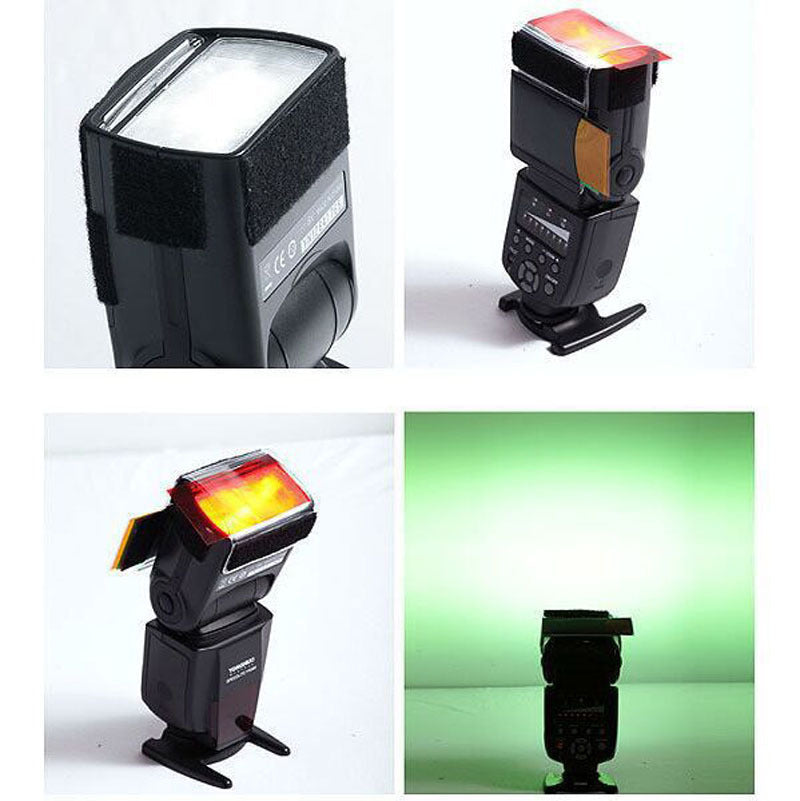 Pour yongnuo couleur Gel filtre Flash Diffuser Soft Box 12 jeux de couleurs Studio Flash caméra