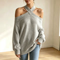 Halterneck Pull-over tricoté pour les femmes