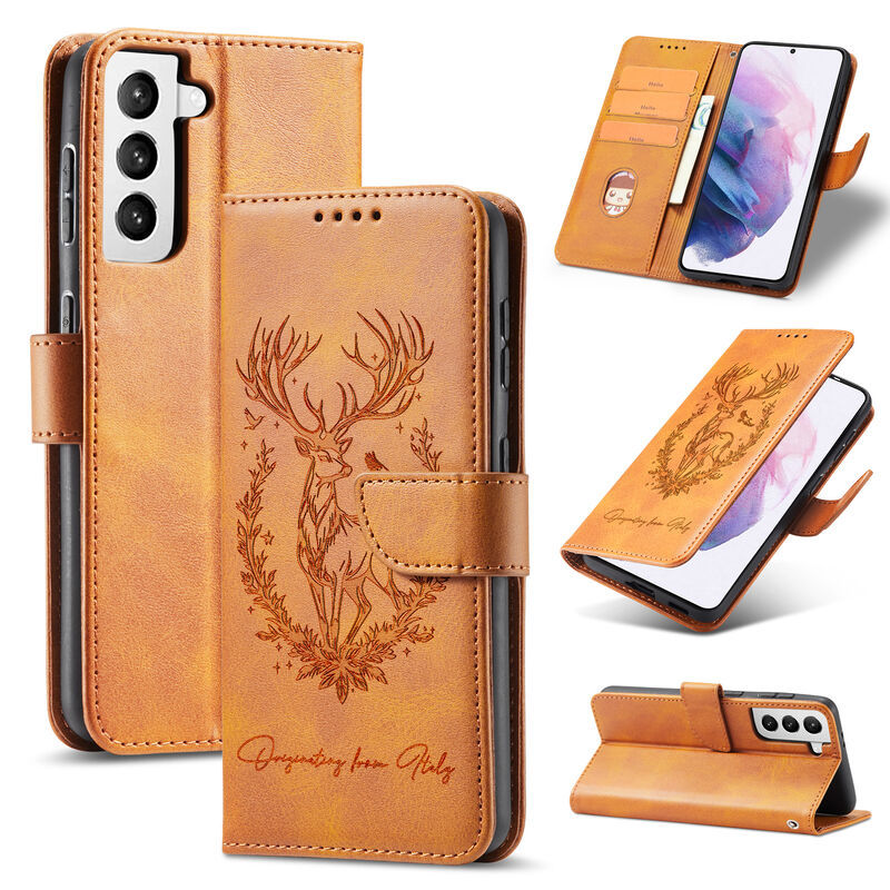 Protecteur de téléphone en cuir imprimé de cerf