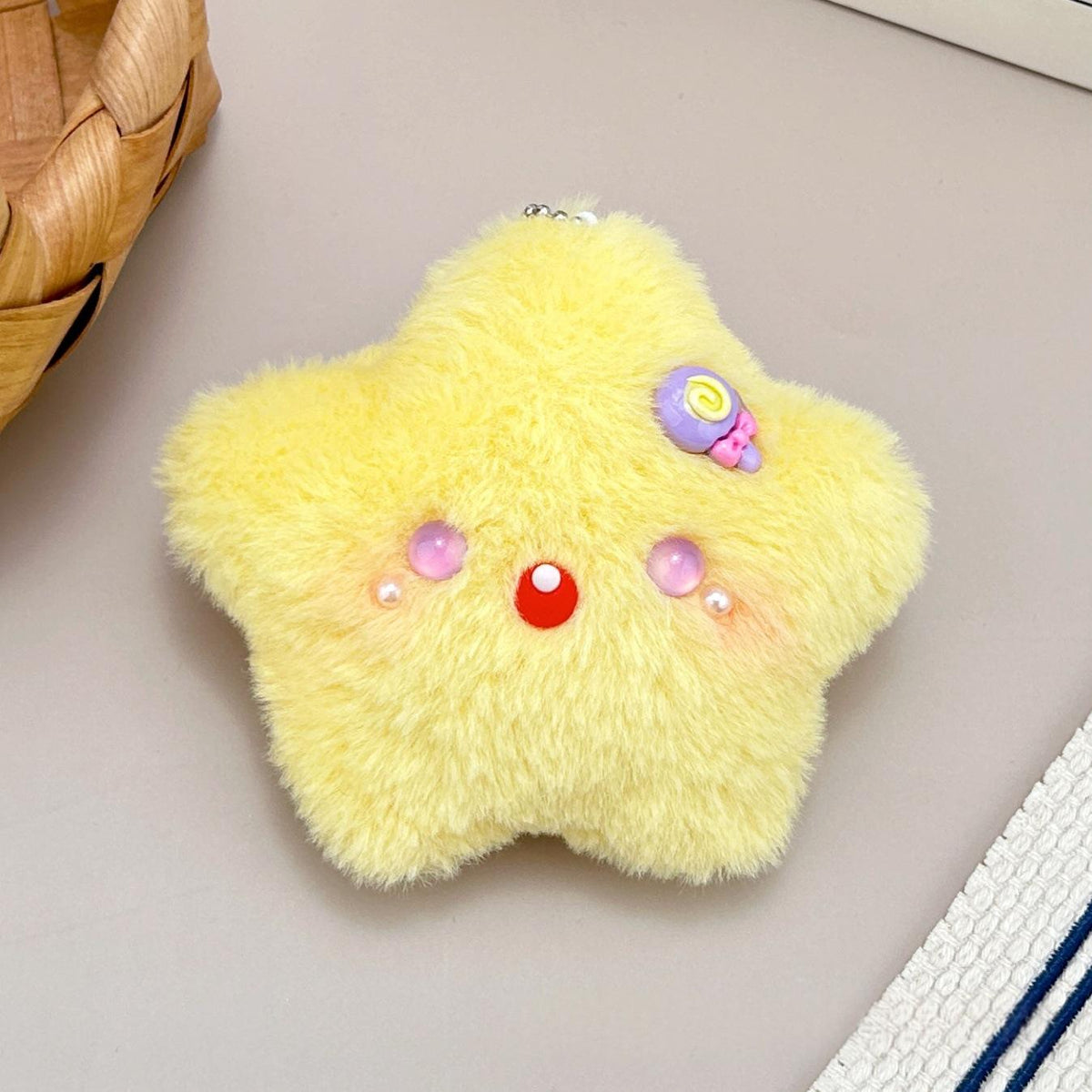 Cartoon Plush Cat-eye Star Squeaky Porte-clés Doll Pendentif