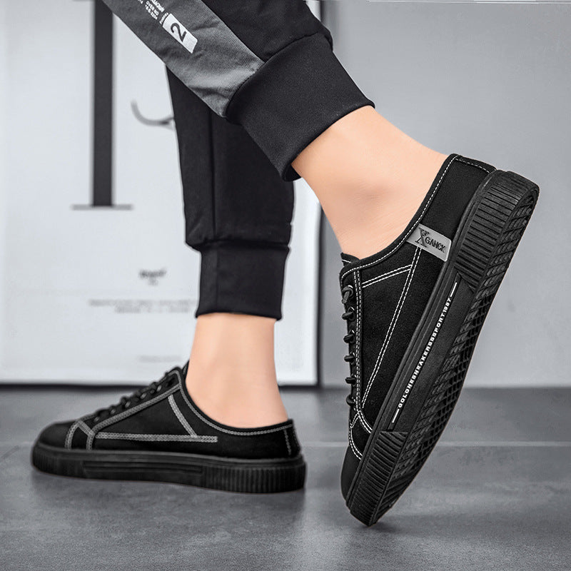 Baskets polyvalents casual hommes talons toile chaussures
