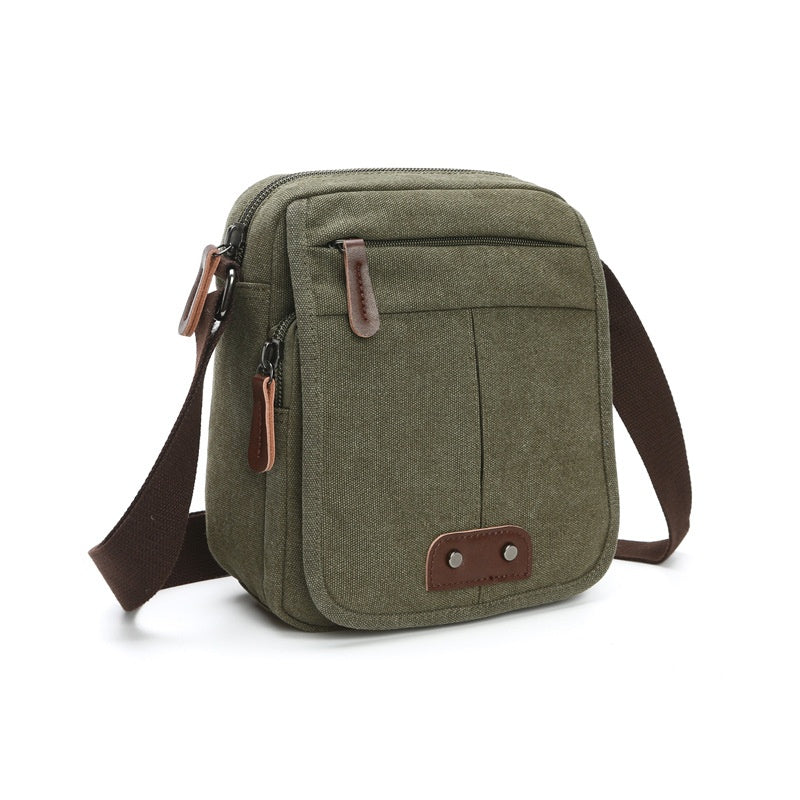 Hommes et femmes Casual Small Crossbody Sac en toile de style coréen pour usage extérieur