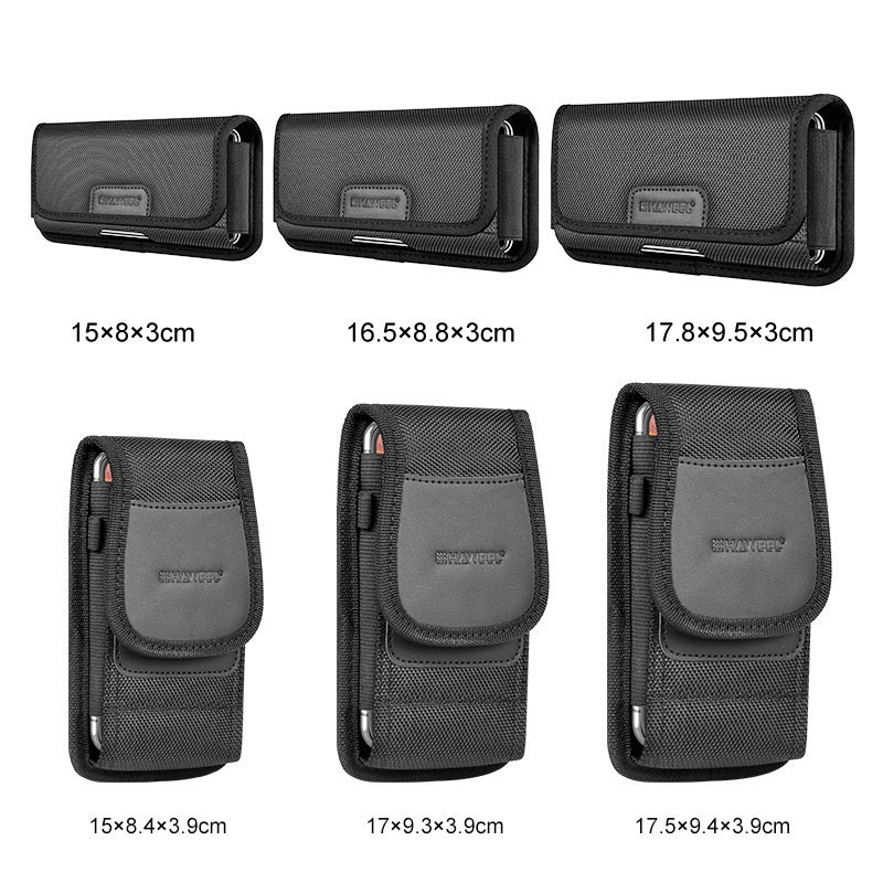 Sac de taille de ceinture en nylon horizontal et vertical multifonctionnel pour hommes