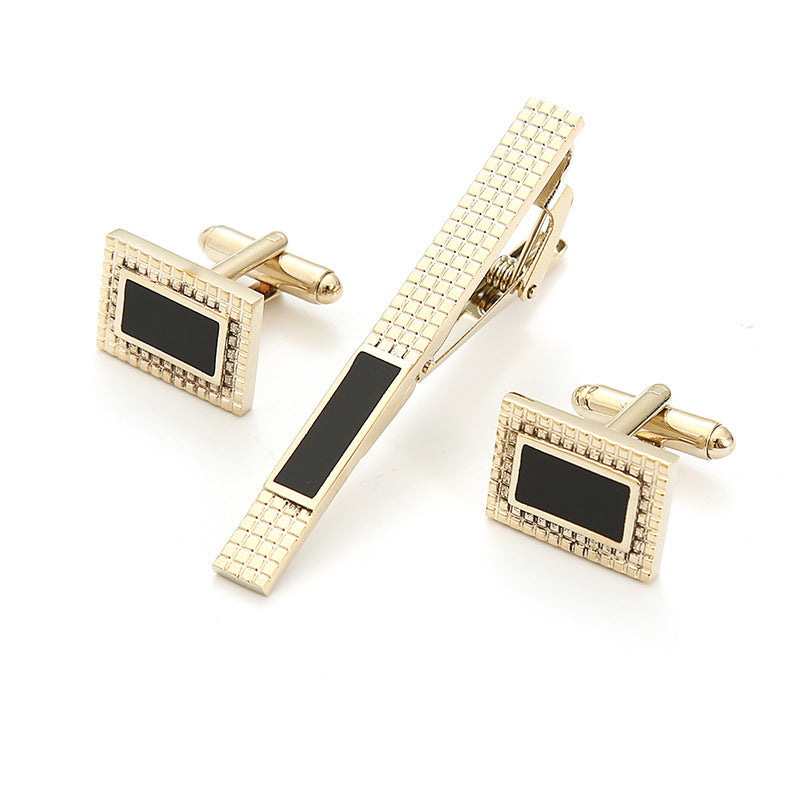 Hommes formal Business Cufflinks and Tie Clip Set