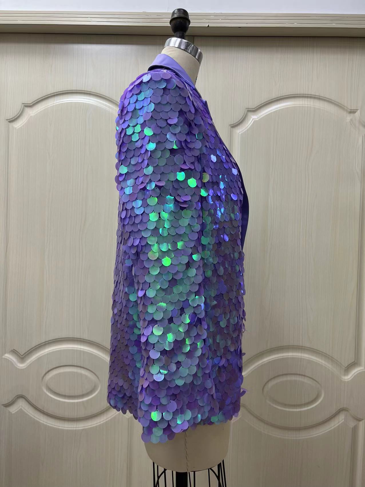 Manteau de mode à paillettes détaché Top High Dinner Party