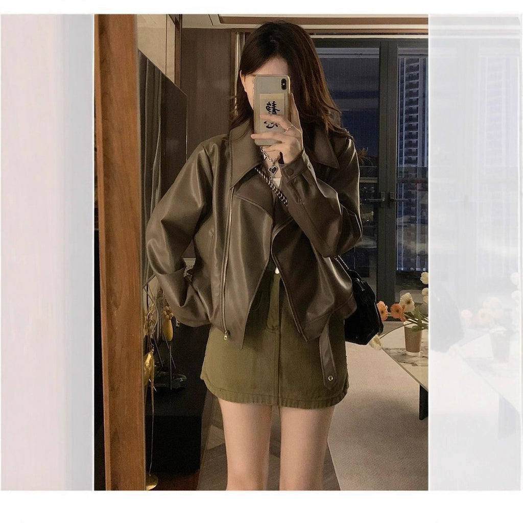 Veste casual rétro à manches longues pour femmes