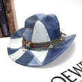Chapeau de jazz retro décontraction couleur-bloc plat