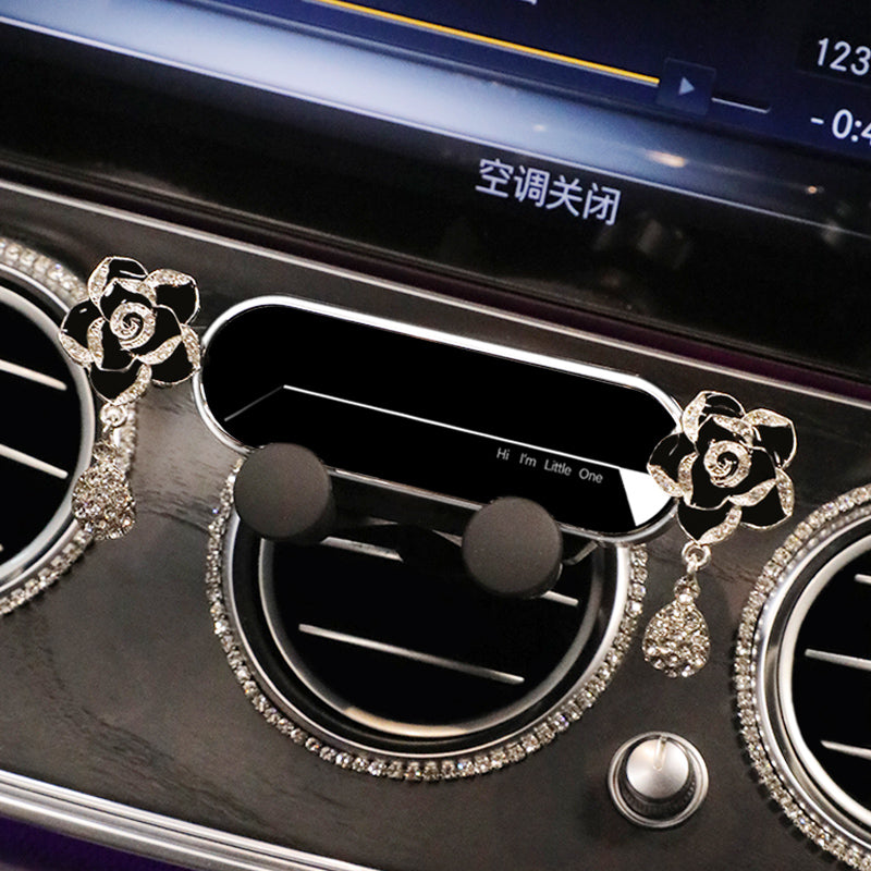 Voiture Mobile Téléphone Femme Bracket Navigation Air Outlet Cute Forage fixe