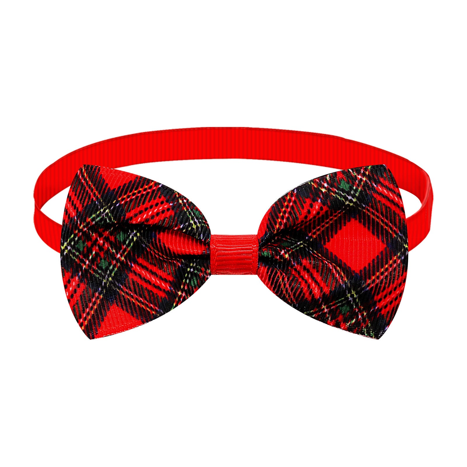 Christmas Plaid Striped Bow Tie Dog Cat Un mot Bow Tie couleurs multiples