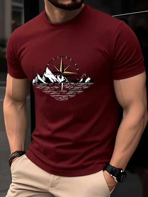 Chemise Homme Retro Compass à manches courtes