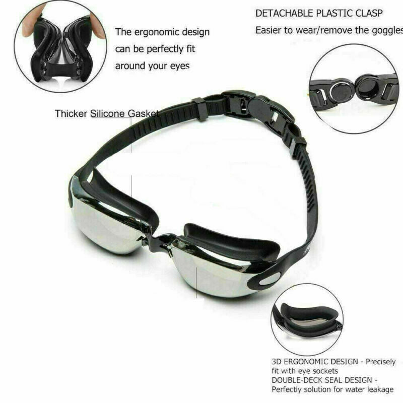 Gants de natation anti brouillard réglables Vision ultra-claire pour les hommes Femmes Enfants