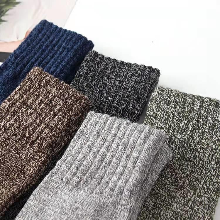 Chaussettes en fourrure de lapin à double fil d'automne et d'hiver