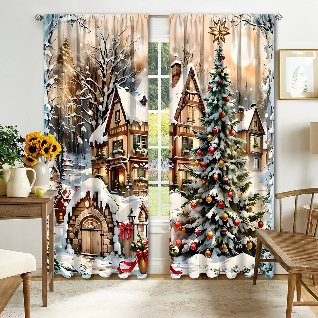 Rideau de Noël Rideau d'impression 3D