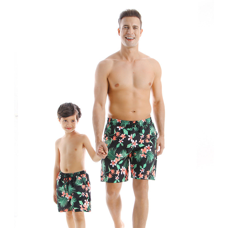 Style Parent Maillot de bain enfant Séchage rapide Pantalons de plage