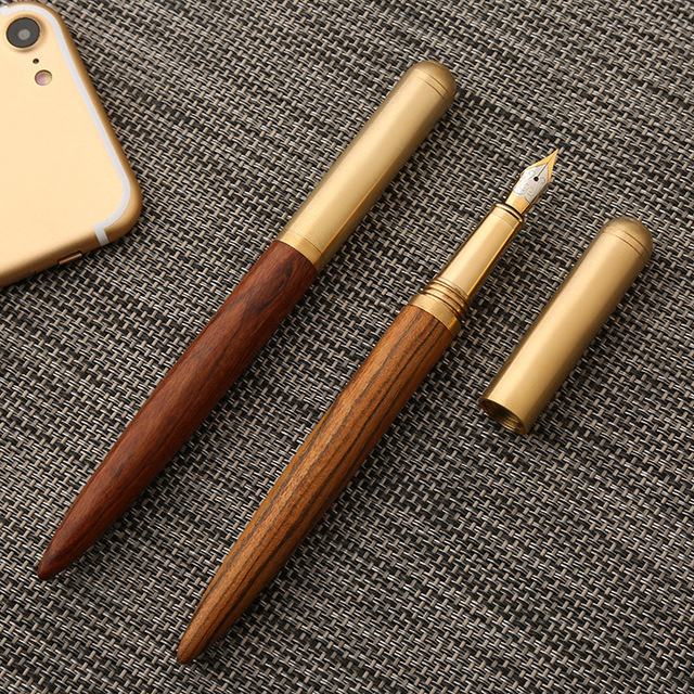 Stylo de fontaine d'affaires en laiton et en sandale