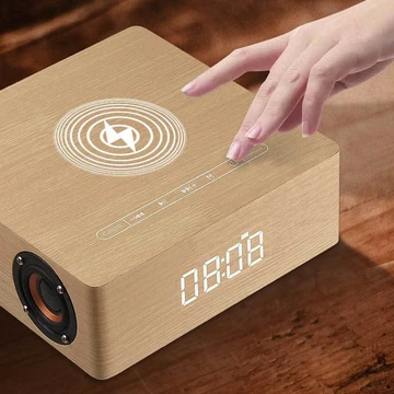 Haut-parleur en bois de recharge sans fil