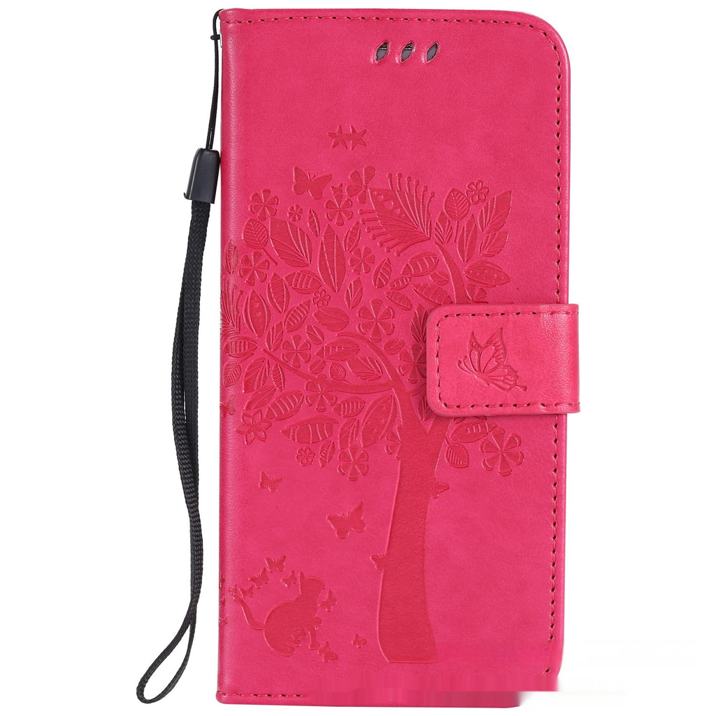S23 Boite de téléphone mobile pour chat et arbre