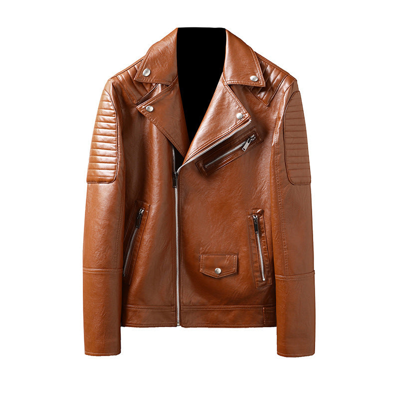 Veste en cuir de motard au printemps et à l'automne