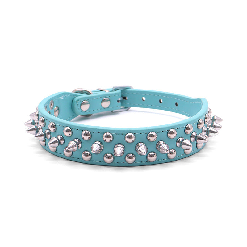 Petit collier de chat de chien noir Spiked pour petits chiens moyens Garçon Homme - pupp réglable
