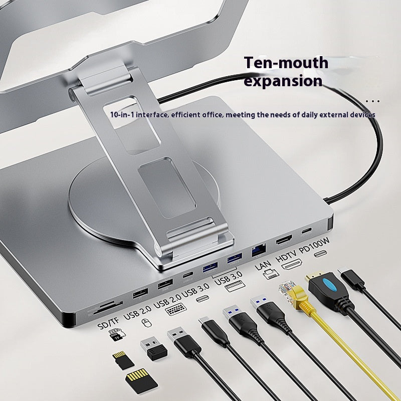 Support d'ordinateur portable rotatif étendu Type-c