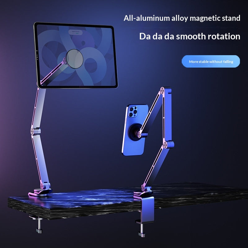 Tablette magnétique et support de téléphone en alliage d'aluminium de bureau