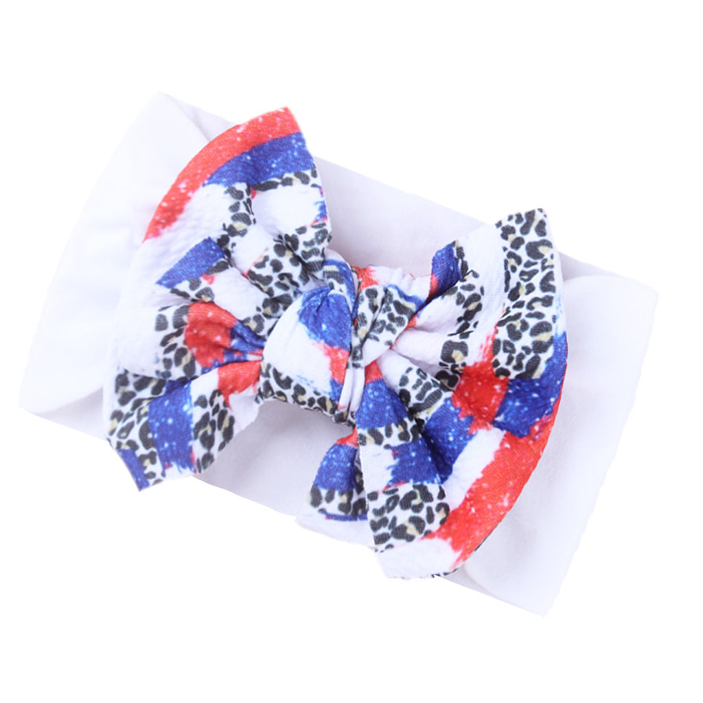 Mode Enfants Double couche imprimé Bow Bandana
