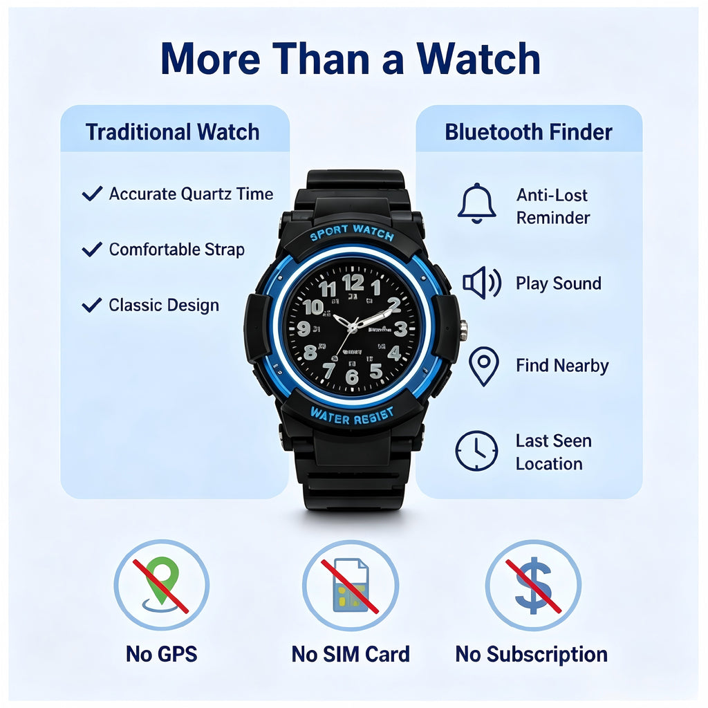 Enfants Anti-Lost Watch Trouver mon Android Trouver Hub Bluetooth Tracker Quartz Watch IP68 Waterpro