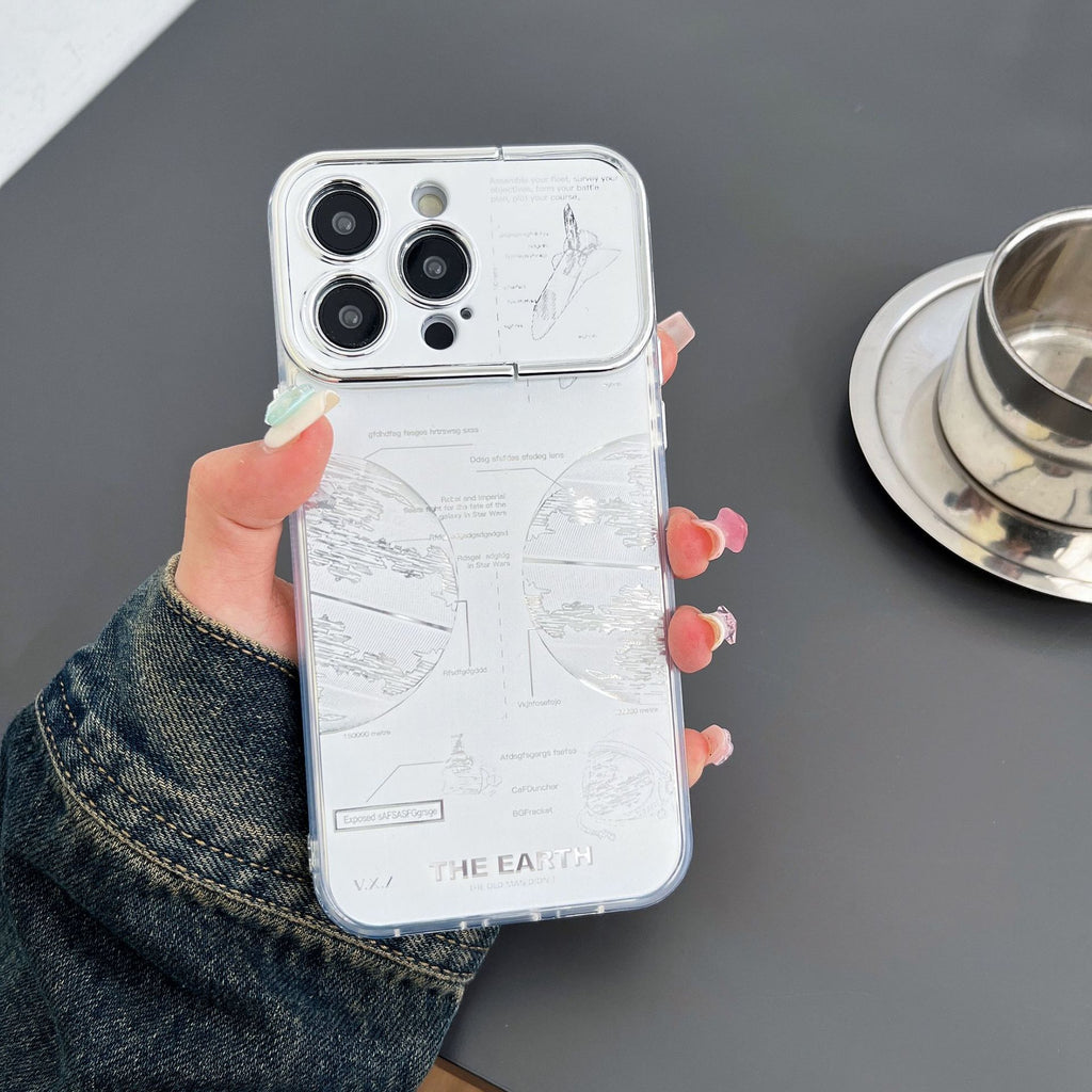 Planète métallique de boîtier de téléphone à supports plissés