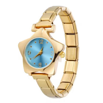 Bracelet de montre en acier inoxydable cinq étoiles coloré