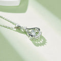 S925 Argent Sterling 0.5ct D Couleur VVS1 Moissanite Teardrop Collier ouvert 45cm Platinu