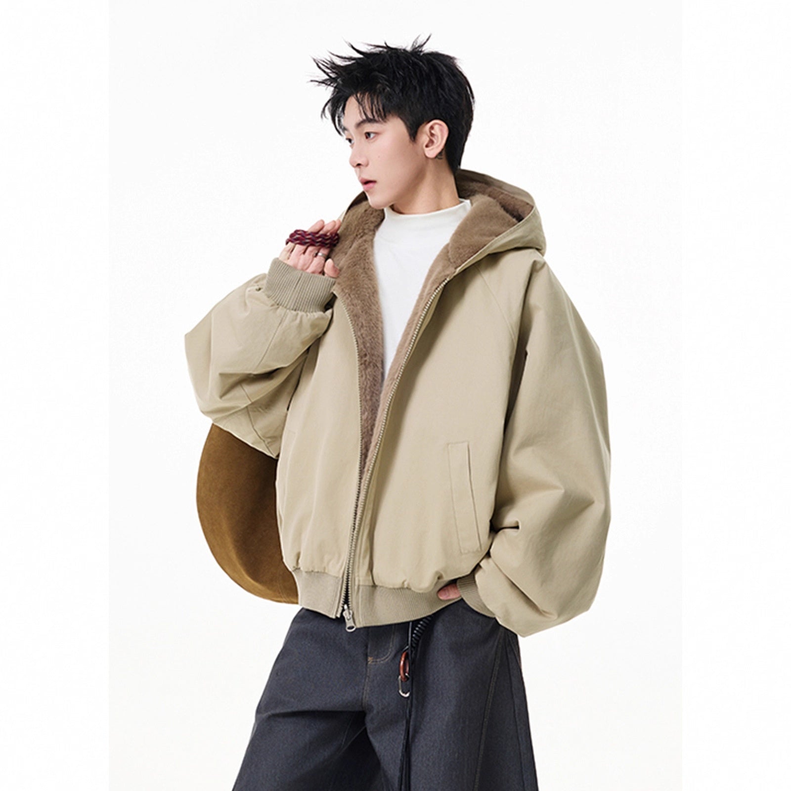 Hommes Tendance haut de gamme en coton à capuche d'hiver