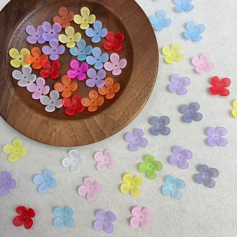 Matte 4-Petal Acrylique Bases de Blossom Translucide