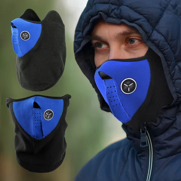 Masque de demi-face Respirant anti-vent Chauffe-col anti-poussière pour moto Moto Racing